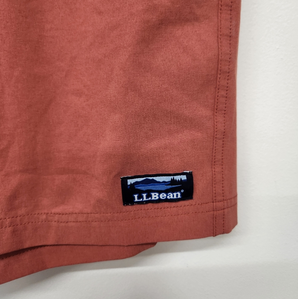LL Bean Swim Trucks Mens Medium Burnt Orange Lined Vacation Summer Pool - Picture 3 of 13